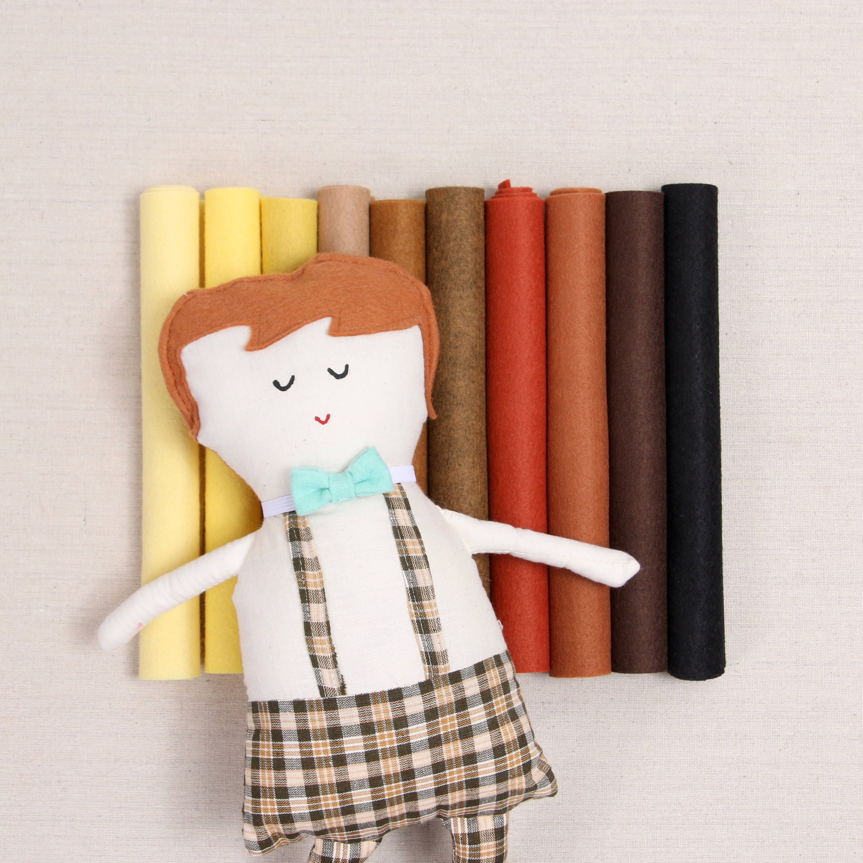 Wool Felt // Doll Face // Doll Making Felt Skin Color Felt Etsy