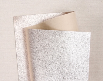 Metallic Felt // Champagne Light Gold // Bellwether, 9x12&quot; Metallic Felt Sheets, Shiny Felt Embellishments, Silver and Gold, Merino Felt