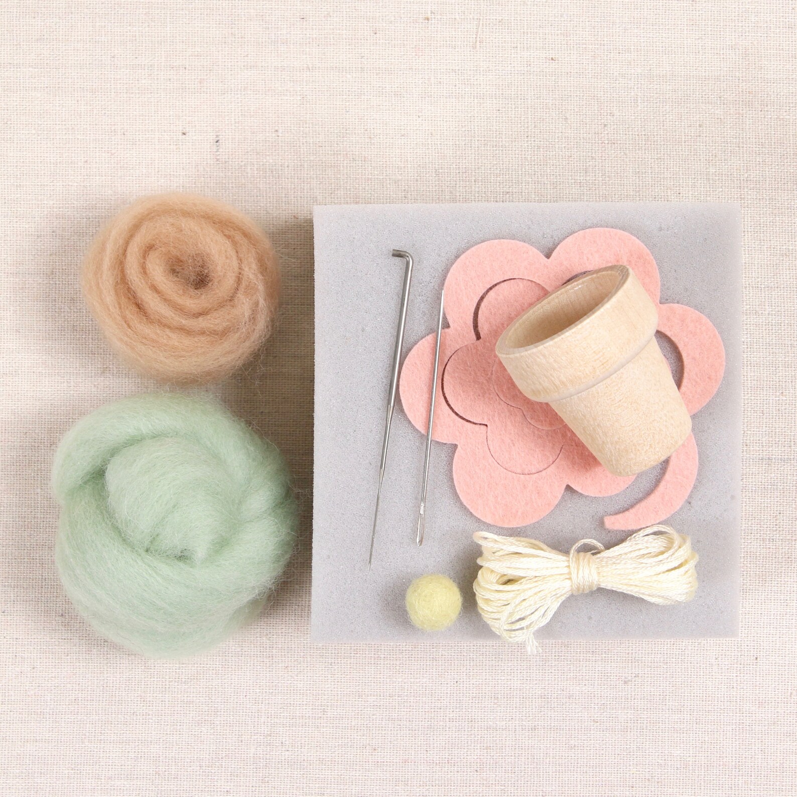 Needle Felting Kit // Desert Rose // Needle Felting Kit Etsy