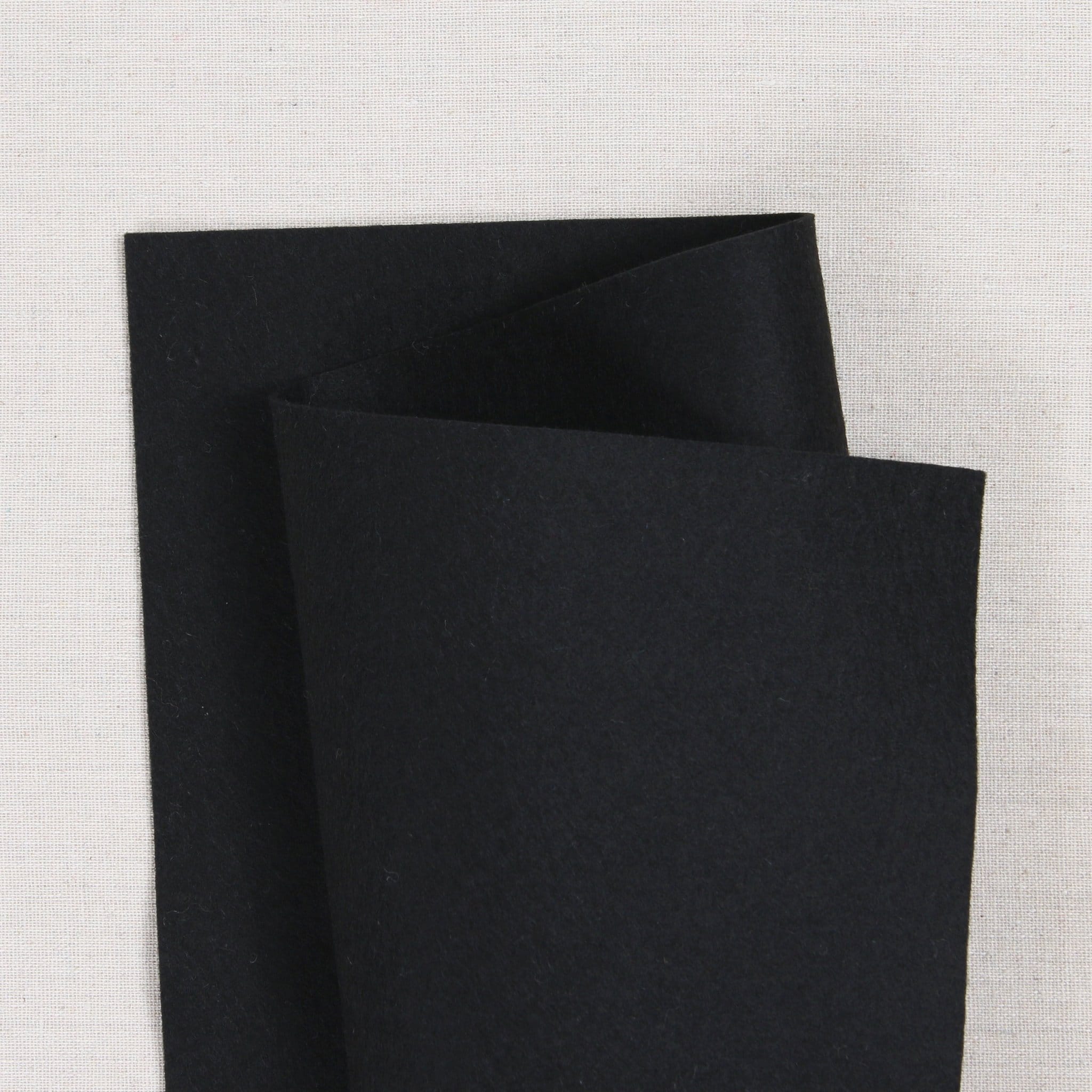 Black 100 Wool Felt // Pure Merino Wool Felt Sheets // Etsy
