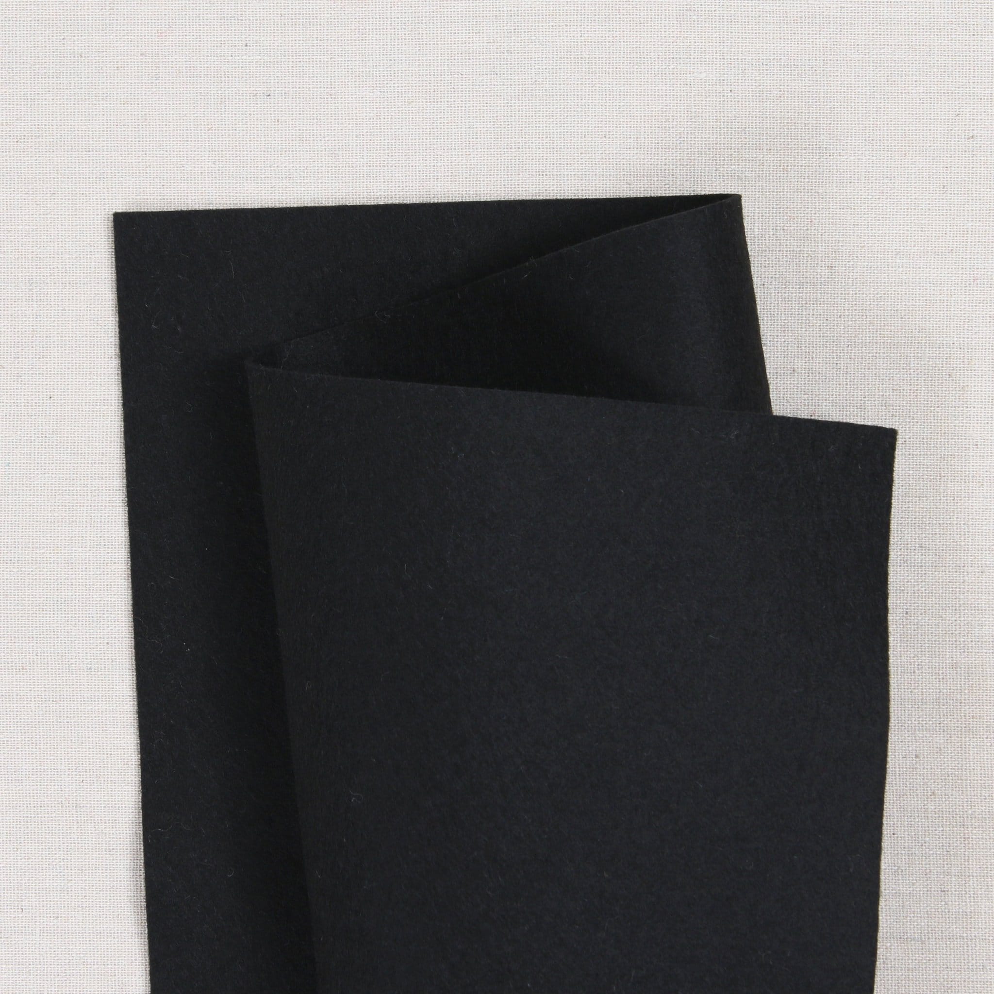 Black 100% Wool Felt // Pure Merino Wool Felt Sheets // Bellwether // Black  Wool Felt // Merino Wool Fabric, Doll Making, DIY Felt Projects 