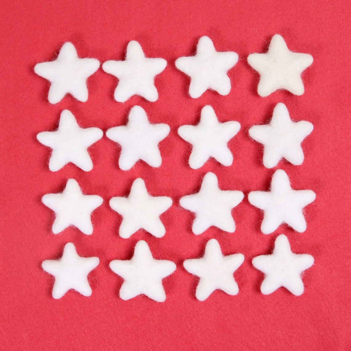 Felt Stars White Bundle // Felt Shapes // DIY Garland Star Etsy