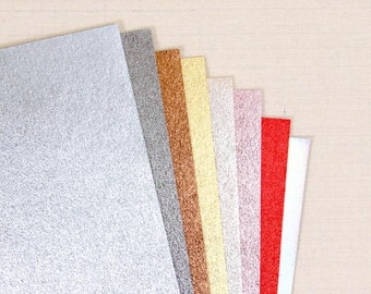 Metallic Felt Collection // Bellwether // Metallic Felt in 8 Colors, Blush, Silver, Gold, Champagne, Bronze, Red, Iridescent, Steel