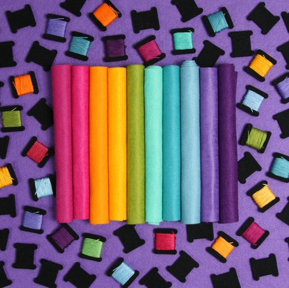 Wool Felt // Pop Rocks Felt Palette// Wool Felt Sheets, Felt Flowers, Felt Garland, Felt Costumes, Felt Kid Crafts, Quiet Books, Felt Crowns