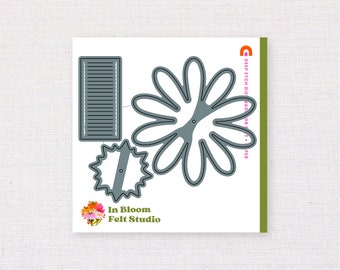 Deep Etch Dies // Daisy Flowers Large // Die Cutting, Felt Stitching, Embroidery, Paper Crafting, Needle Work, Flower Bouquet, Daisy