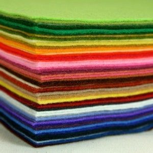 Wool Felt Sheets // Choose your own colors // Felt Square, Wool Fabric, Nonwoven Fabric, Merino Wool, Waldorf Felt, Custom Felt Colors image 8