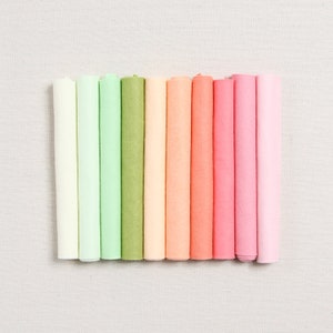 Medley Palette // Melon Sorbet // Merino Wollfilz, Filzblumen, Wimpelkette, Wollfilz, Bastelfilz, Nähen