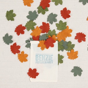 Felt-fetti Maple Leaves, die cut shapes // Felt-Fetti by Benzie // Wool Blend Felt, Hair Crafts, Garland Kit, Party, DIY Crafting