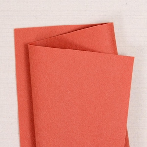 Rooibos 100% Wool Felt // Pure Merino Wool Sheets // Bellwether // Orange Wool Felt Projects, Felt Banners, Felt Flowers, DIY Garland