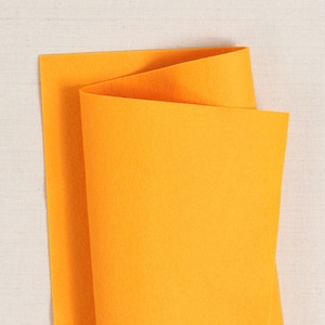 Tangelo Orange 100% Wool Felt // Pure Merino Wool Felt Sheets // Bellwether // Orange Wool Felt Fabric, Felt Crafting, Felt Flower Projects