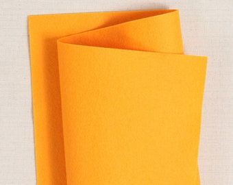 Tangelo Orange 100% Wool Felt // Pure Merino Wool Felt Sheets // Bellwether // Orange Wool Felt Fabric, Felt Crafting, Felt Flower Projects