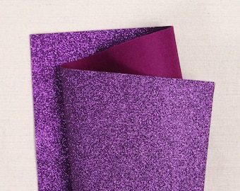 Glitter Felt // Malbec Purple // Bellwether, 9x12" Glitter Felt Sheets, Felt Flowers, Felt Garlands and Banners, Hair Crafts, Glitter Accent