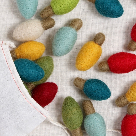 100% Wool Felt Balls -50pcs Hand-Felted Pom Poms for Decoration DIY and Creative Crafts, Blue