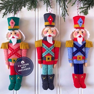 Nutcracker // Betz White // Choose Your Own Colors // Wool Blend Felt, Christmas Ornament, Doll Making, Nutcracker Ballet, DIY Felt Crafts