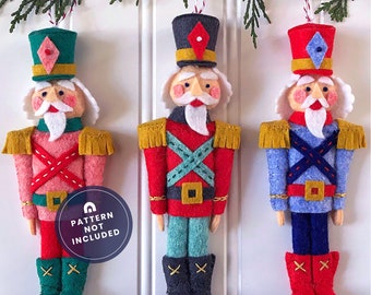 Nutcracker // Betz White // Choose Your Own Colors // Wool Blend Felt, Christmas Ornament, Doll Making, Nutcracker Ballet, DIY Felt Crafts