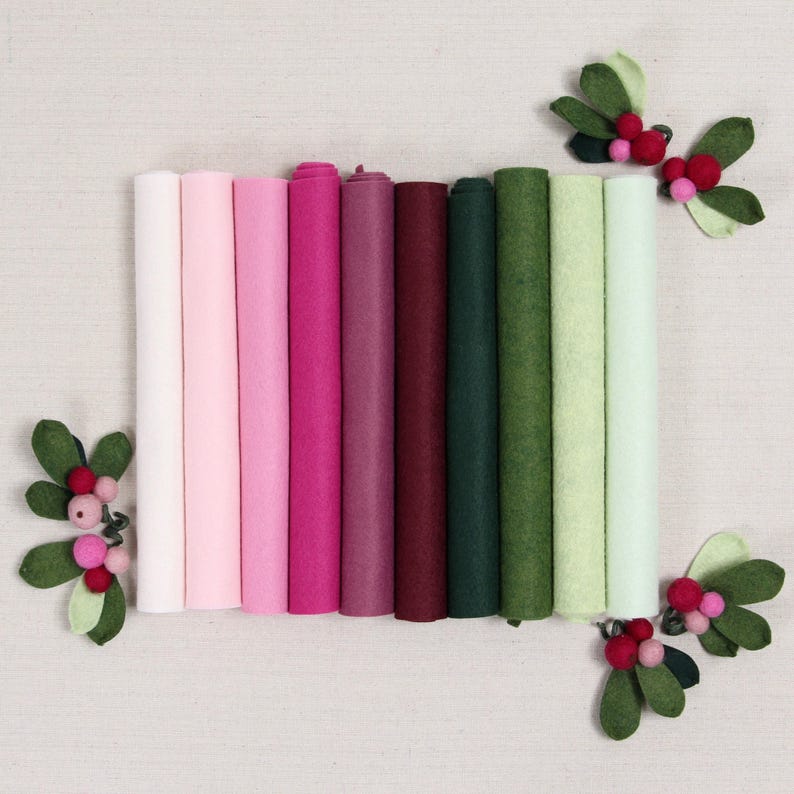 Evergreen Wool Blend Felt // Sheets // Yards // Threads // Felt Crafts ...