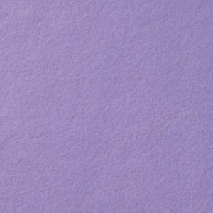 May include: A solid sheet of lavender-colored felt. The felt has a soft, textured surface. The color is a light purple, with a slightly muted tone. The material appears to be evenly colored throughout.