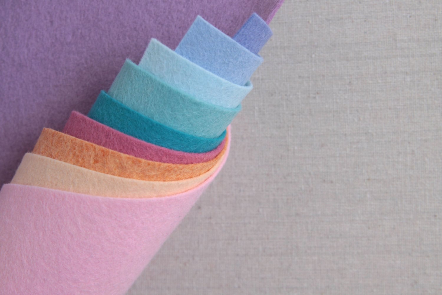 Wool Blend Felt Collection Chart // 12x18 // Rainbow Fabric Etsy