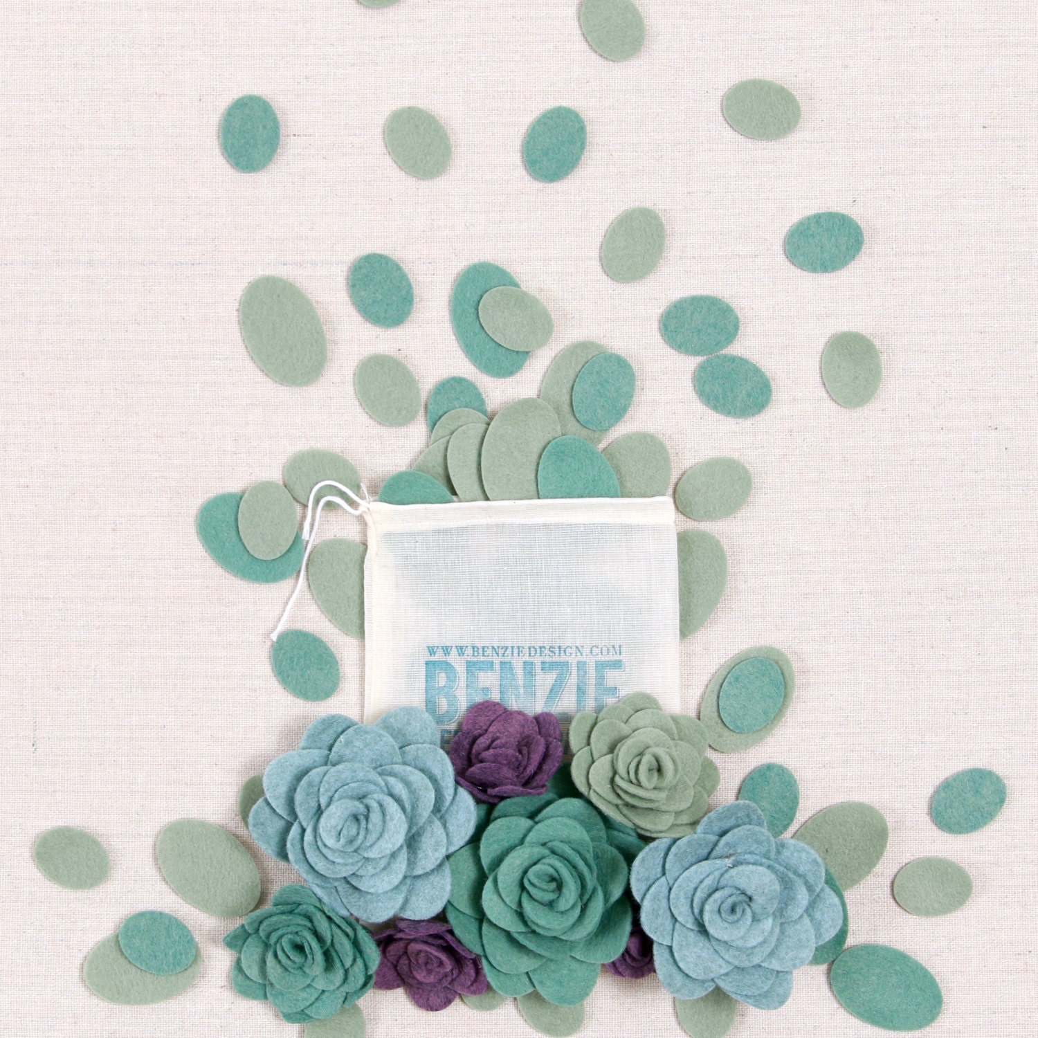 Ovales en Feutre-Fetti, Formes Découpées // Feutre-Fetti By Benzie Feutre de Mélange Laine, Artisana