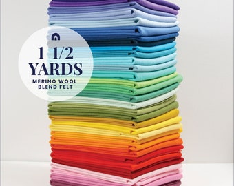 One and a half yards of Benzie's wool blend felt // Felt Yardage, Merino Felt by the Yard, Wool Blend Felt, Wool Felt Fabric,  Wool Felt Kit