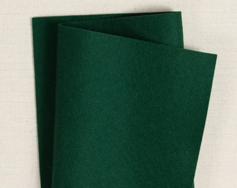 Sherwood Green 100% Wool Felt // Pure Merino Wool Felt Sheets // Bellwether // Green Wool Felt Fabric, Felt Crafting, Felt Flower Projects