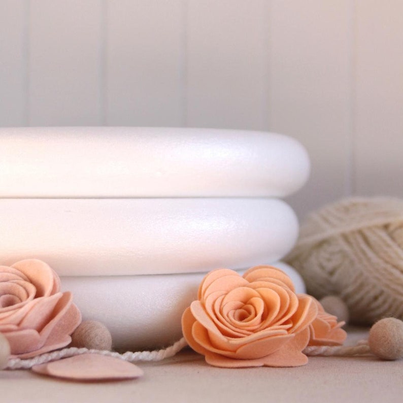 Styrofoam Wreath // Felt Craft Supplies Wool Felt Crafts Etsy