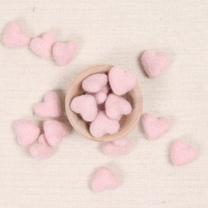 Tiny Hearts, Peony Bundle // Felt Shapes // Pink Heart Beads, Tiny Hearts, Valentine Decorations, DIY Garland, Heart Banners