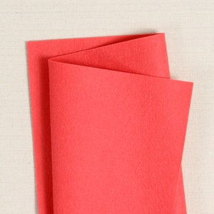 Rhubarb 100% Wool Felt // Pure Merino Wool Felt Sheets // Bellwether // Pink Wool Felt Fabric, Felt Crafting, Felt Flower Projects