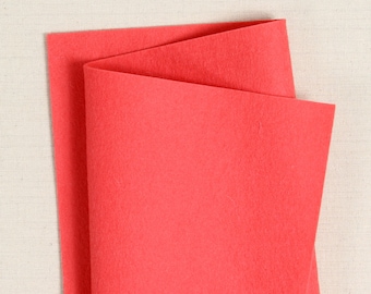 Rhubarb 100% Wool Felt // Pure Merino Wool Felt Sheets // Bellwether // Pink Wool Felt Fabric, Felt Crafting, Felt Flower Projects