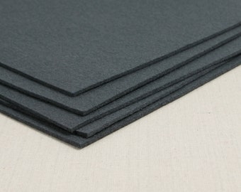 Fieltro grueso // Gris pizarra // Láminas de fieltro de lana merino de 3 mm, fabricación de bolsos, diseño de interiores, tela gruesa, fieltro denso, costura de fieltro