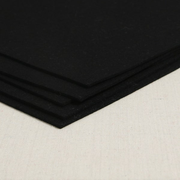 Thick felt // Bellwether Black // 3mm Merino Wool Felt Sheets, Bag Making, Interior Design, Thick Fabric, Dense Felt, Felt Stitching