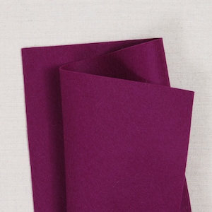 Malbec 100% Wool Felt // Pure Merino Wool Felt Sheets // Bellwether //  Purple Wool Felt, Felt Flowers, Felt Baby Mobiles, Felt Crafting