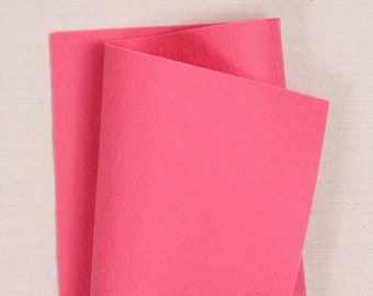 Hibiscus 100% Wool Felt // Pure Merino Wool Felt Sheets // Bellwether // Pink Wool Felt Fabric, Felt Crafting, Felt Projects, Felt Flowers