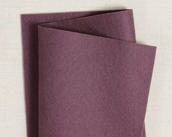 Fig Purple 100% Wool Felt // Pure Merino Wool Felt Sheets // Bellwether // Purple Wool Felt Fabric, Felt Crafting, Felt Flower Projects