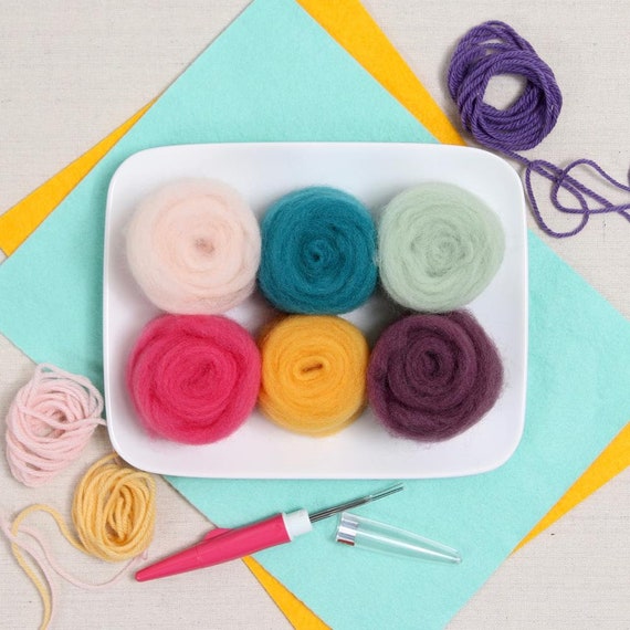 Wool Roving // Prism Palette // Corriedale Roving, Needle Felting, Wet Felting, Felt Animals, Fiber Arts, Fiber Weaving, Macroweaving