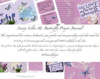 Lacey Lilacs & Butterfly Prayer Journal - Zine Bookmarks