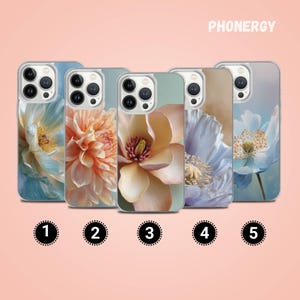 Floral Pastell Handy Hülle Weich Minimalist Abdeckung für iPhone 16e, 14, 13, 12, 11, SE, Samsung S25, A15, S21, S23 Ultra, Google Pixel 8, 9 Pro
