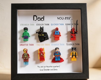 Personlig Star War-superhjältepresent till pappa, anpassad träram, fars dag-present, anpassad ram, morfar-present, present till lärare, present till honom