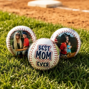 Custom Baseball for Mom, Personalized Baseball with Text & Photo, Mother's Day Gift,Gifts for Female Coaches