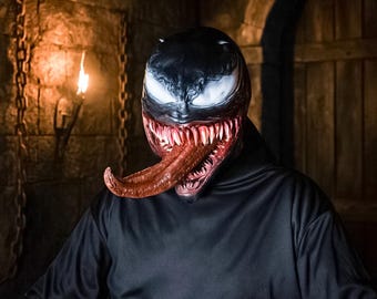 【ブラックスパイダーマン】新品 シンビオート ヴェノム マスク ヘルメット ブラックスパイダーマン】新品 シンビオート ヴェノム マスク