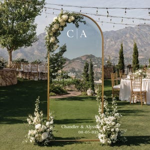 Custom Wedding Mirror Decal, Personalized Celebration Vinyl Sign