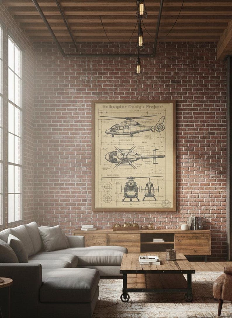 Helicopter Patent Print | Aviation Blueprint Wall Art | Pilot Gift ...