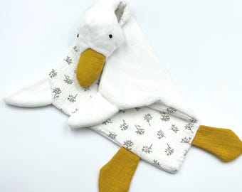 Goose baby lovey, Goose plush, Baby duck security blanket, Duck plush, Personalized duck lovey, Security Blanket