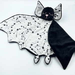 Manta de seguridad para bebé con forma de murciélago, edredón con forma de murciélago, manta de animal, peluche para bebé, manta de murciélago para bebé, manta adorable, peluche de murciélago, juguete para bebé personalizado