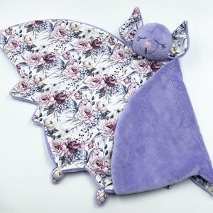 Manta de seguridad para bebé con forma de murciélago, edredón con forma de murciélago, manta de animal, peluche para bebé, manta de murciélago para bebé, manta adorable, peluche de murciélago, juguete para bebé personalizado