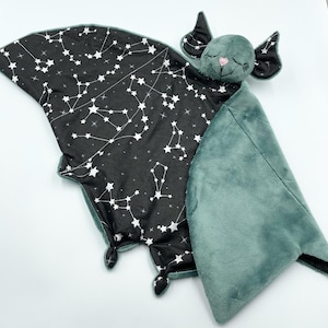 Manta de seguridad para bebé con forma de murciélago, edredón con forma de murciélago, manta de animal, peluche para bebé, manta de murciélago para bebé, manta adorable, peluche de murciélago, juguete para bebé personalizado
