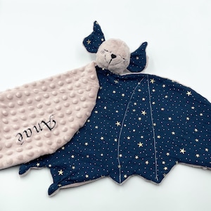 Manta de seguridad para bebé con forma de murciélago, edredón con forma de murciélago, manta de animal, peluche para bebé, manta de murciélago para bebé, manta adorable, peluche de murciélago, juguete para bebé personalizado