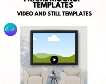 Paquete de maquetas de marcos de Canva / Plantillas de video y fotos (descarga digital)