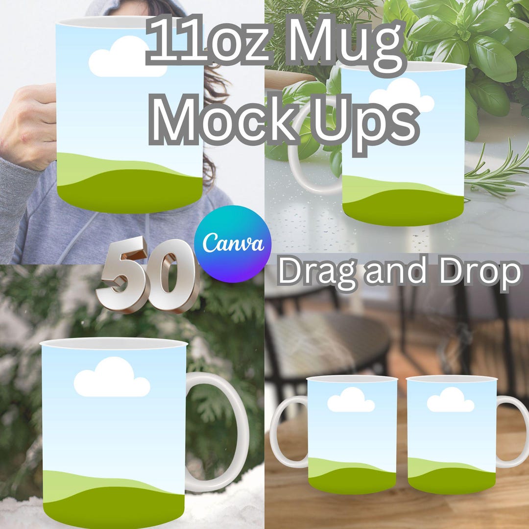 Java Drop Mug 11oz Mug Mock Ups , 50 Canva Drag and Drop Templates - Etsy