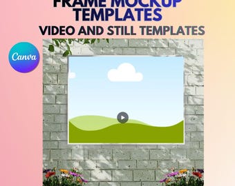 Paquete de maquetas de marcos de Canva / Plantillas de video y fotos (descarga digital)